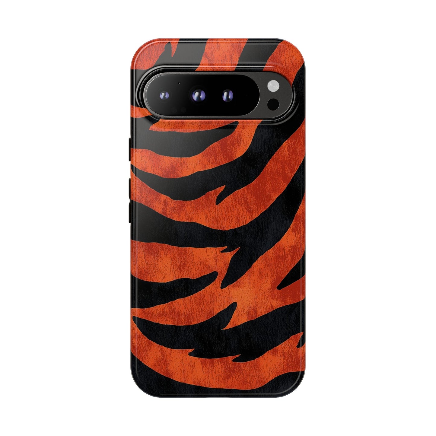 Fiery Orange & Black Tiger Stripes Phone Case for iPhone, Samsung & Google Pixel