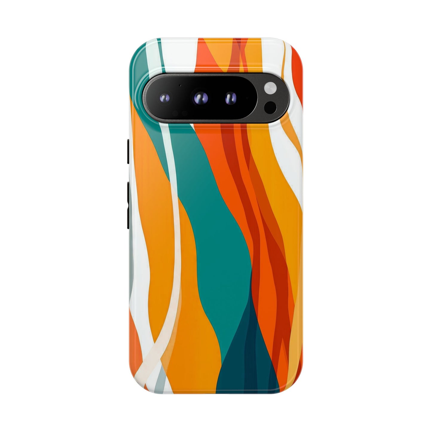 Sunset Waves – Retro Abstract Phone Case for iPhone, Samsung & Pixel