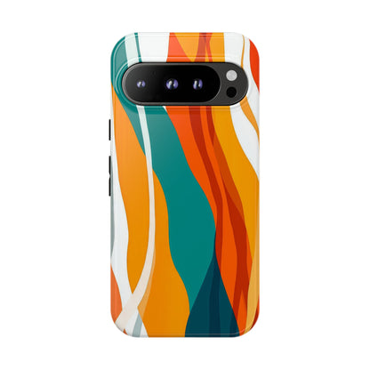 Sunset Waves – Retro Abstract Phone Case for iPhone, Samsung & Pixel