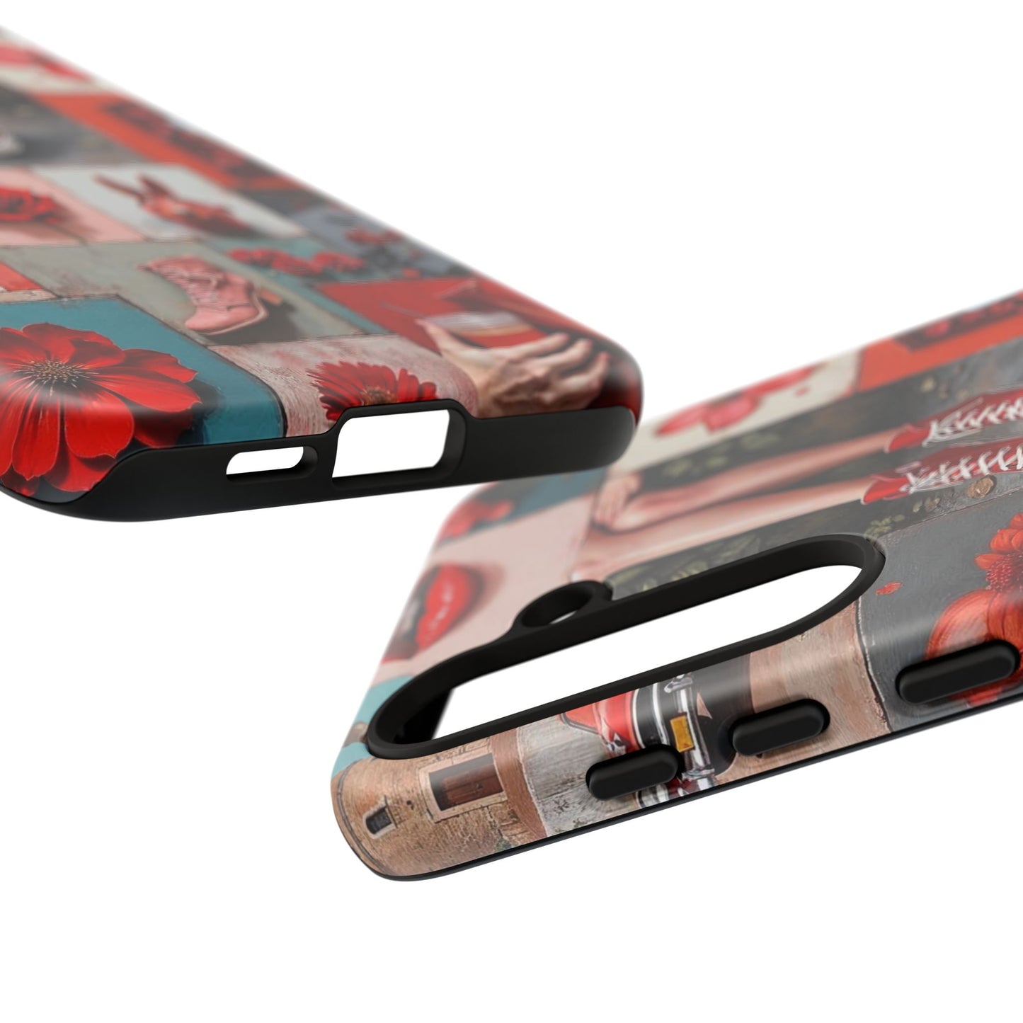Red Sneakers & Roses Collage Phone Case