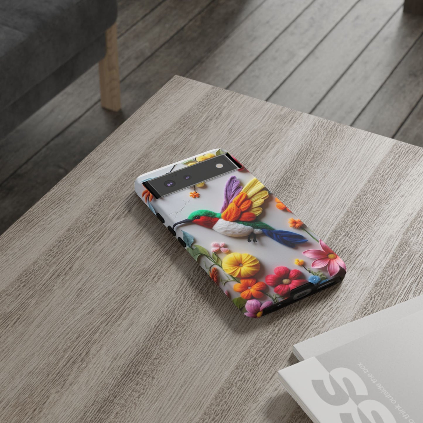 Elegant Hummingbird with Floral Mosaic Design | Nature's Artistic Vibes | iPhone 16 Pro