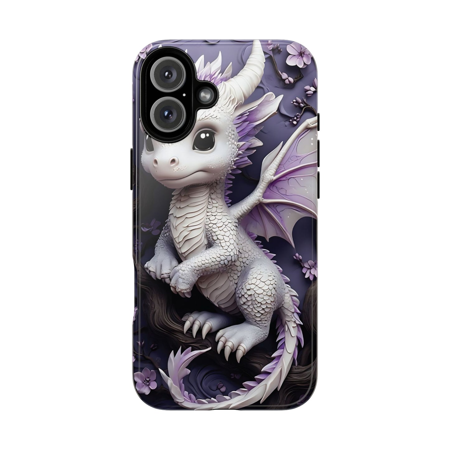 Charming Young Dragon on a Branch Phone Case Design
