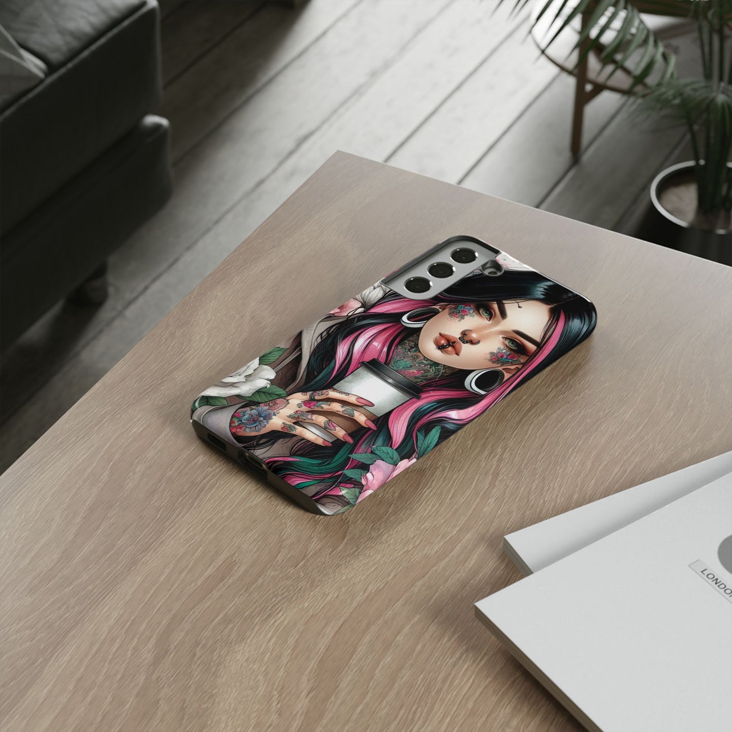 Tattooed Coffee Lover Art Mobile Case