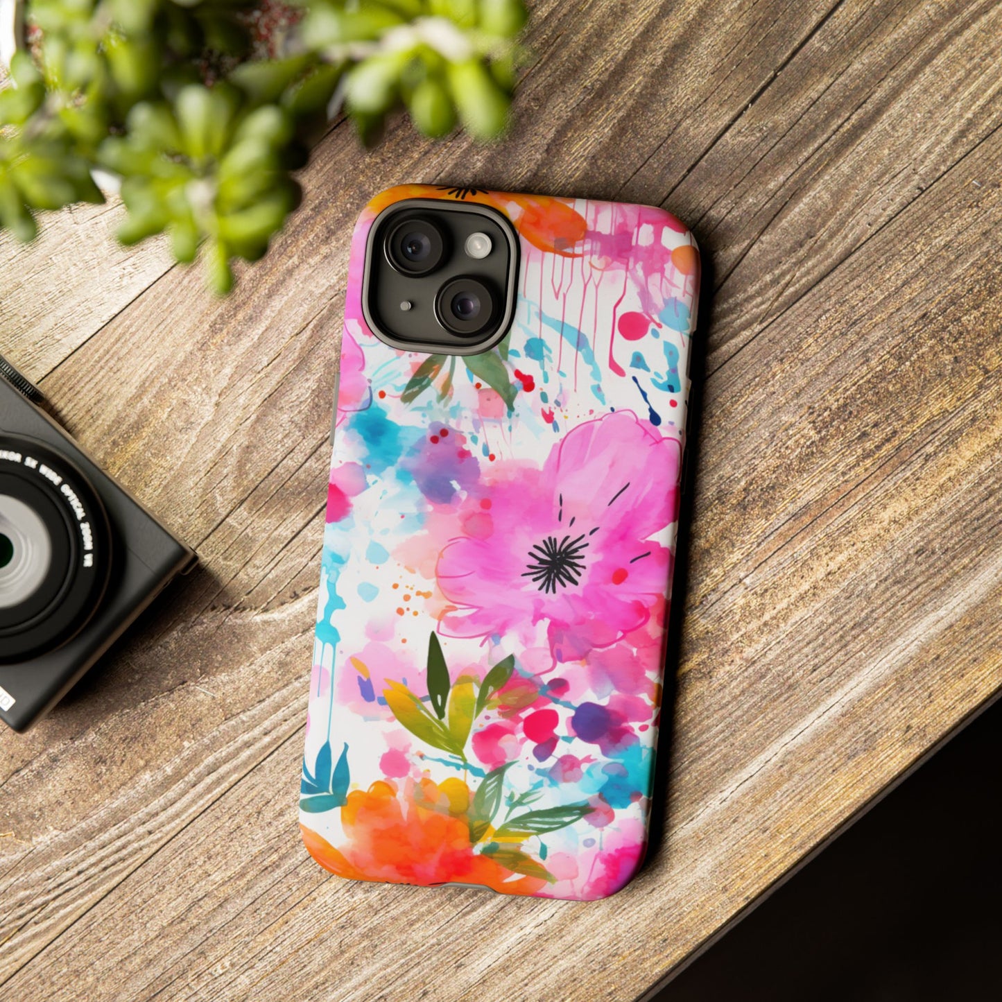 Vibrant Watercolor Floral Phone Case – Artistic & Colorful Design