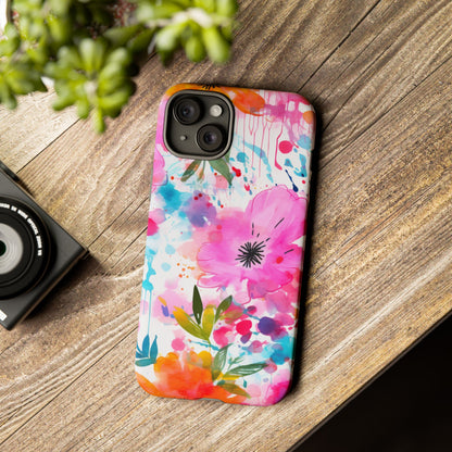 Vibrant Watercolor Floral Phone Case – Artistic & Colorful Design