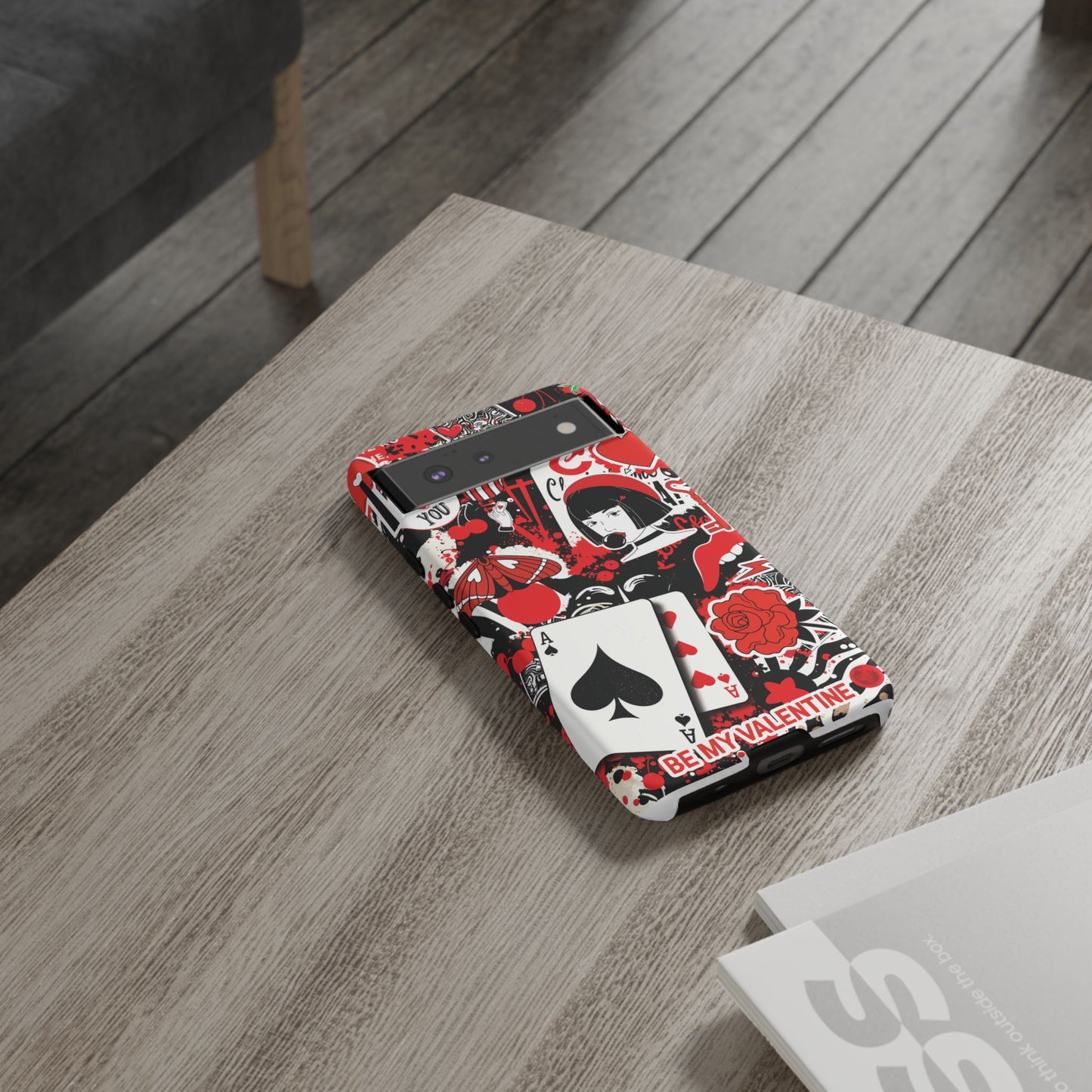 Bold Red & Black Ace Card Phone Case