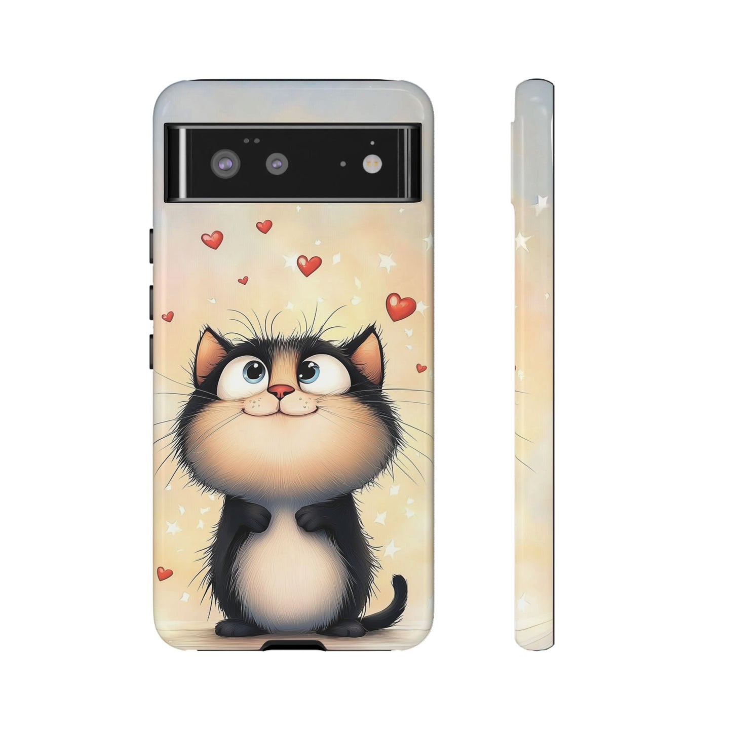 Cute Kitty Love Phone Case – Adorable Anime Cat Design for iPhone, Google Pixel & Samsung