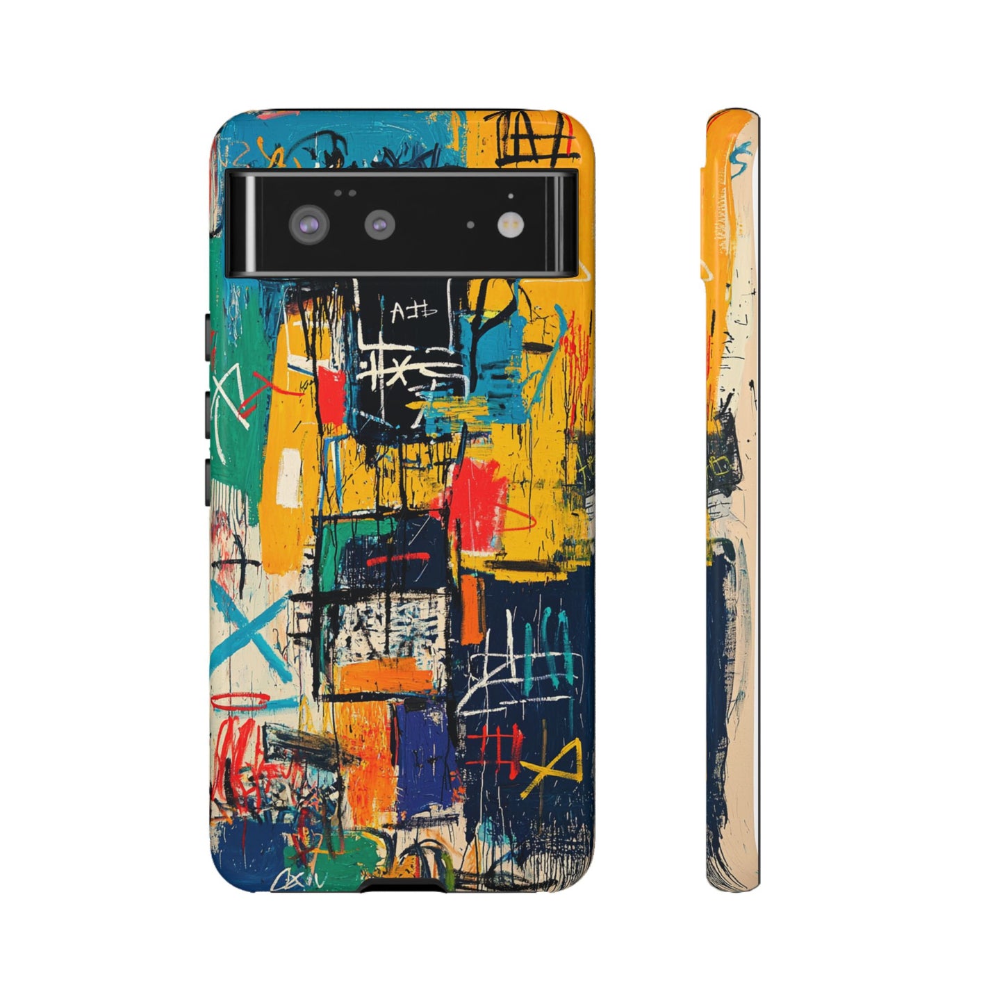 Basquiat Phone Case – Urban Street Art Design - iPhone, Samsung & Google Pixel Cover - Artistic Painting Case,  Art Lover Gift