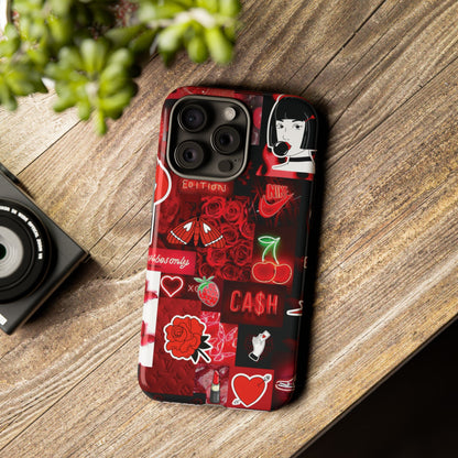 Red Pop Art Neon Vibes Phone Case