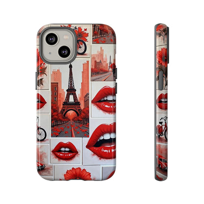 Red Lips & Eiffel Tower Phone Case