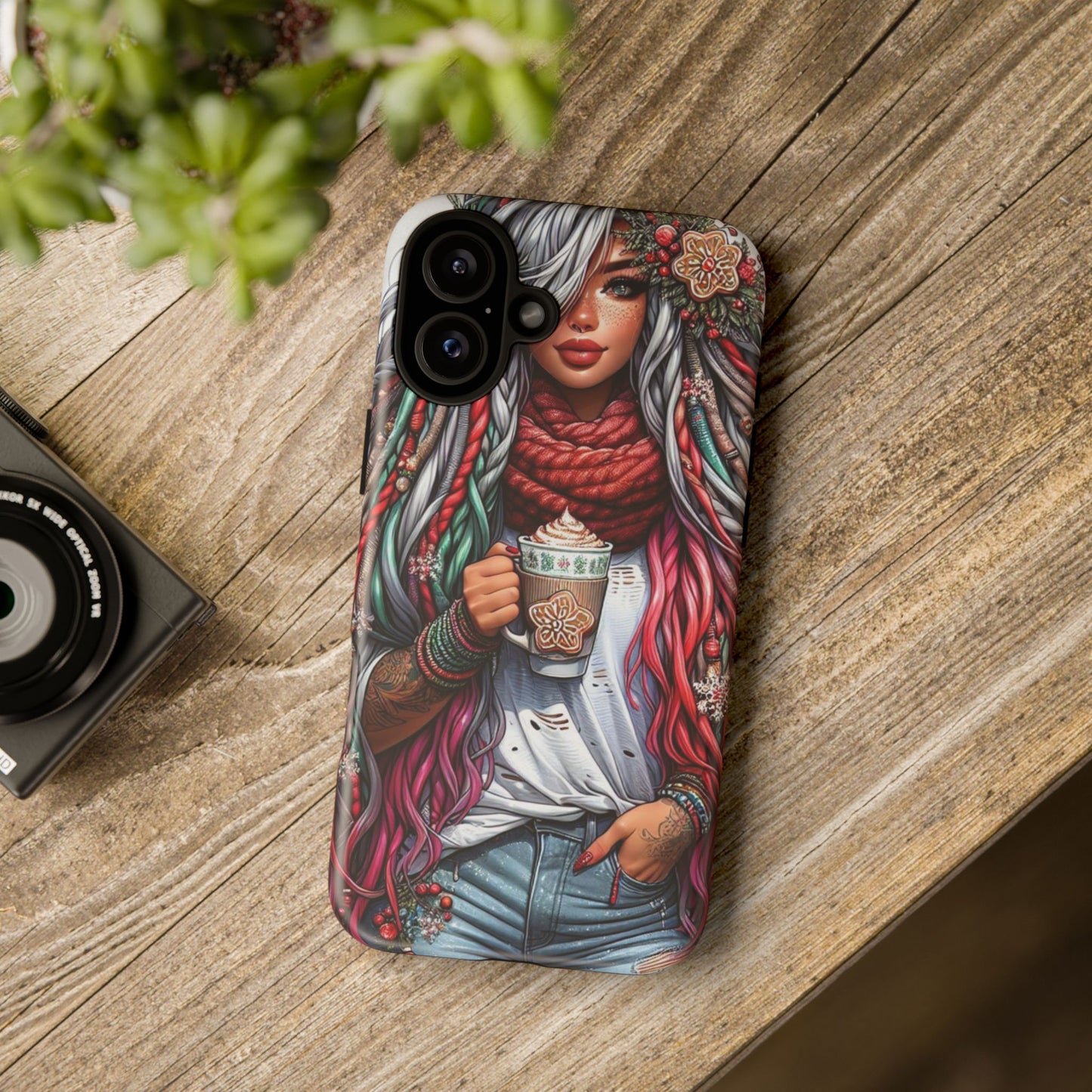 Boho Winter Queen – Cozy Dreads & Holiday Vibes Mobile Cover