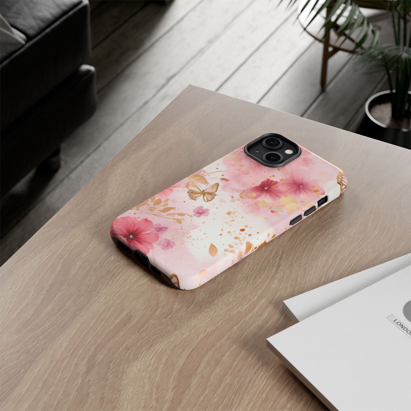 Blush Elegance Floral Mobile Case
