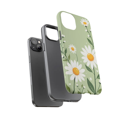 Green Floral Case, Daisy Pattern Design, Iphone Case Design, Perfect Gift For Her