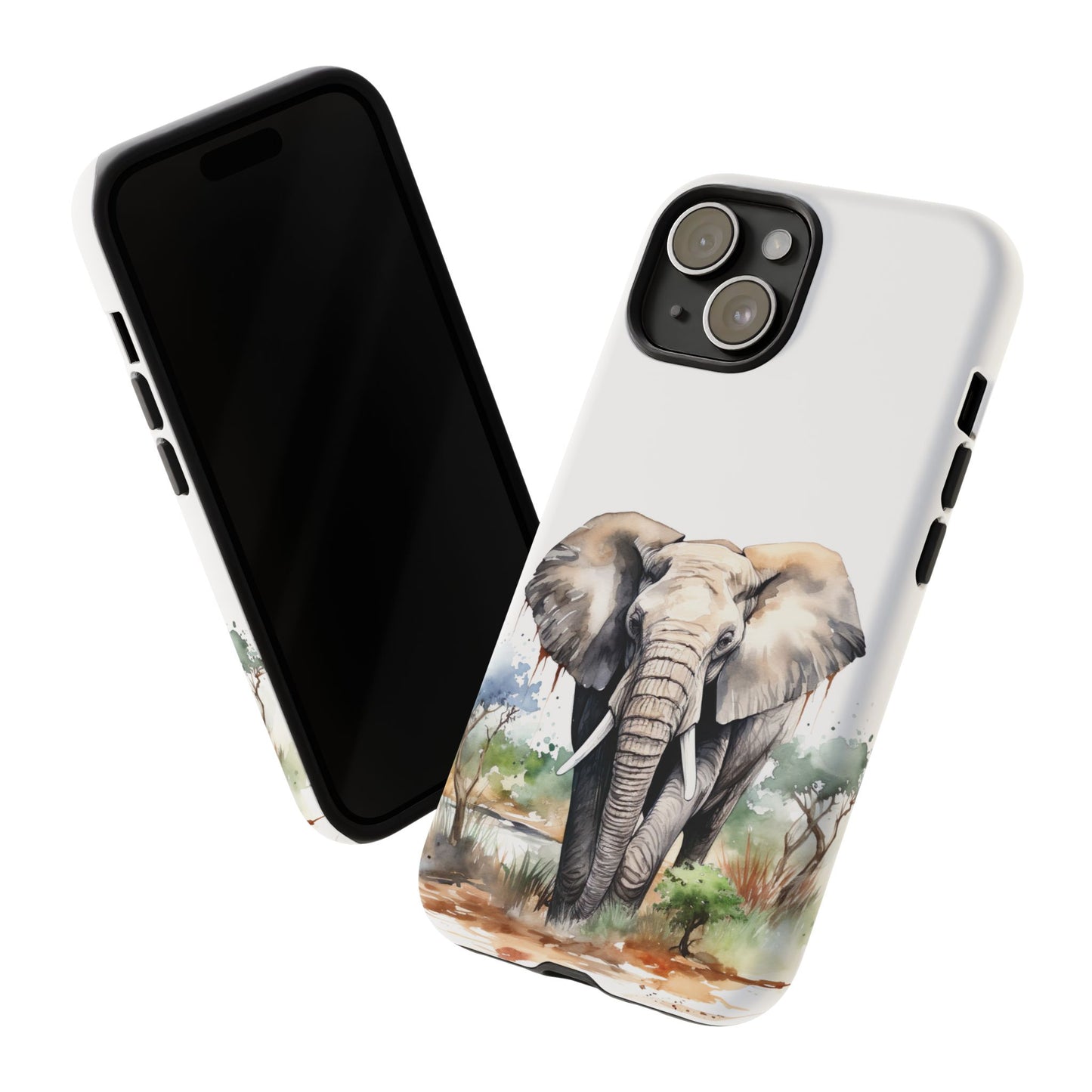 Safari Watercolor Elephant Mobile Cover – Artistic Wildlife Design