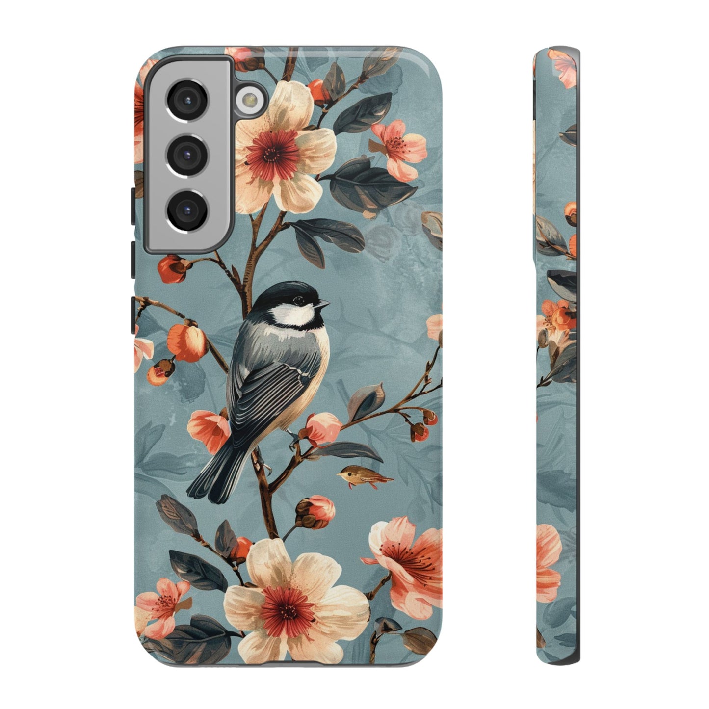 Floral Bird Phone Case - Elegant Nature-Inspired Cover for iPhone, Samsung & Google Pixel
