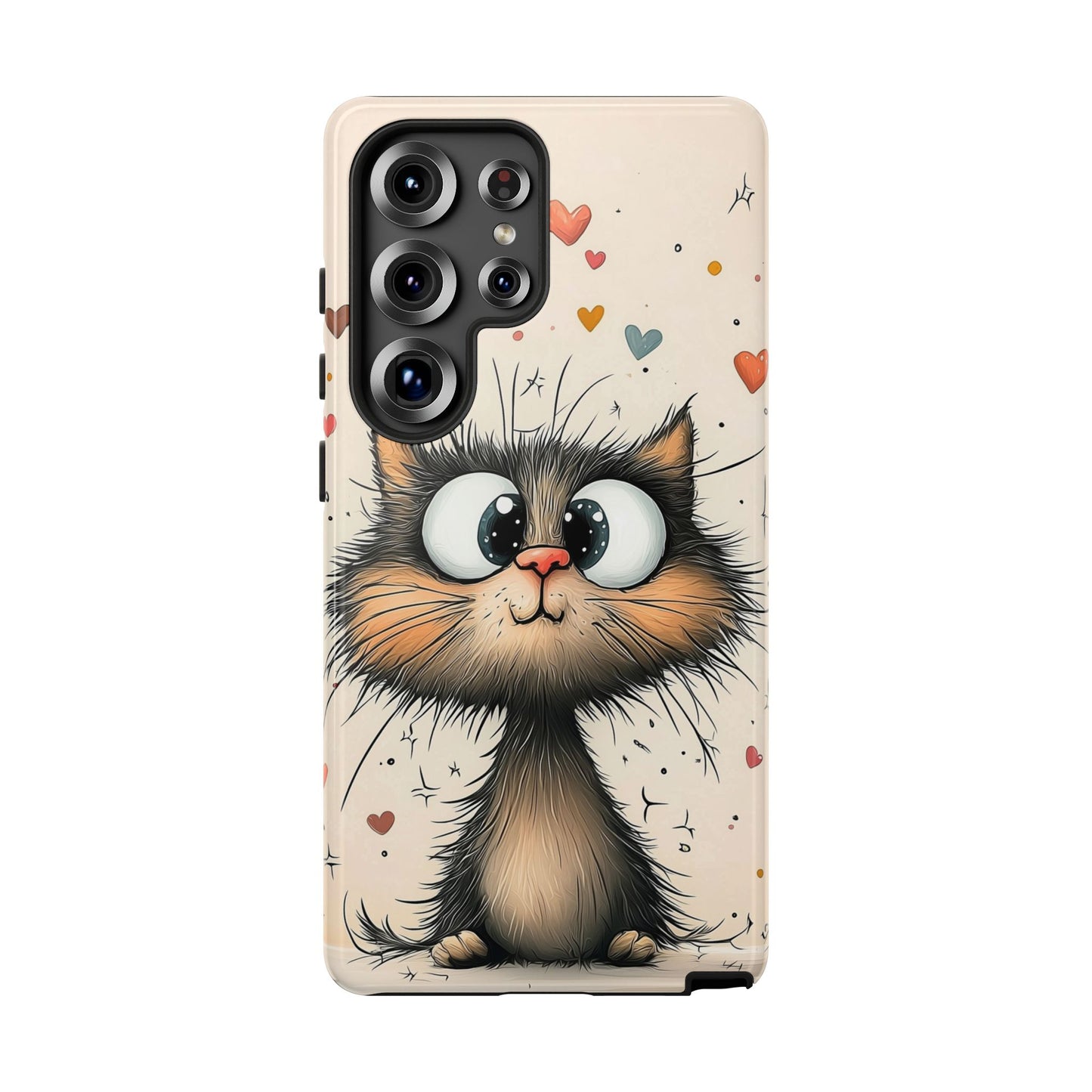 Whiskers & Hearts Phone Case – Cute Anime Cat Design for iPhone, Google Pixel & Samsung