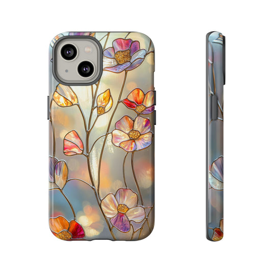 Petal Prism – Colorful Flower Stained Glass Phone Case for iPhone, Samsung & Pixel