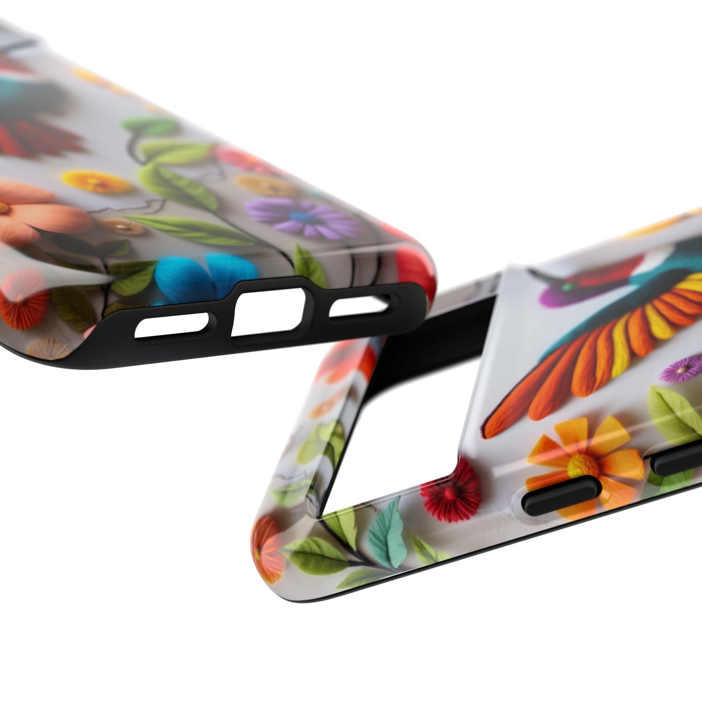 Embroidered Hummingbird with Floral Design | Nature's Elegant Stitch | iPhone 16 Pro
