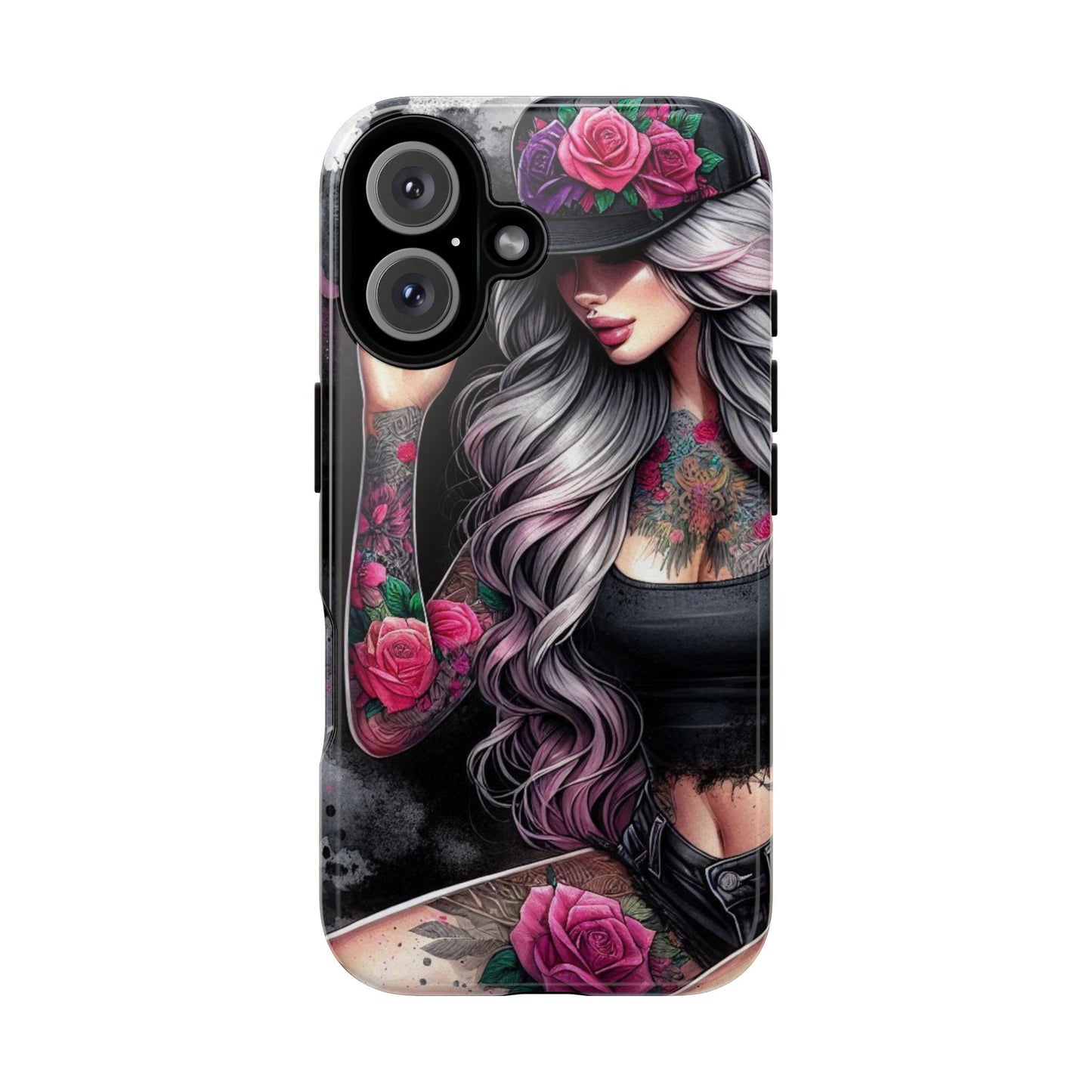 Ink & Roses – Edgy Floral Rebel Mobile Cover
