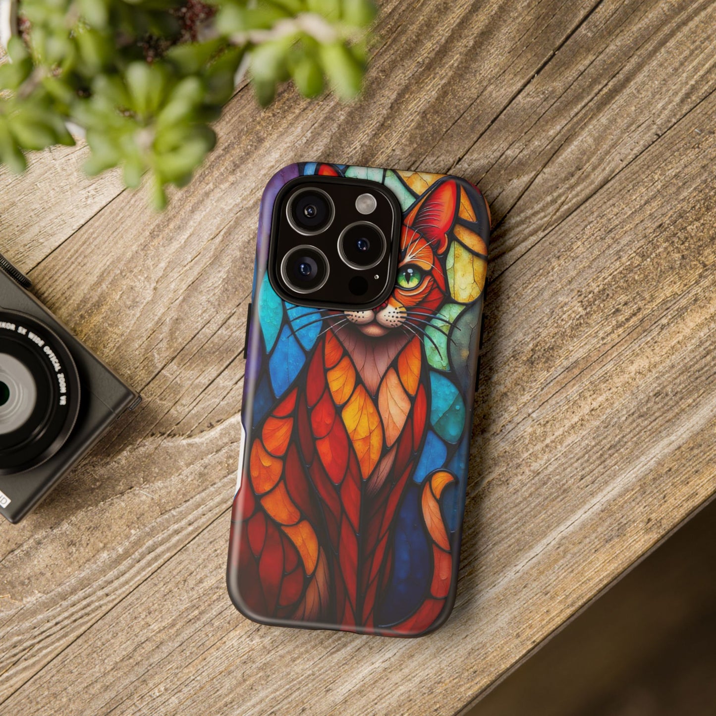 Geometric Cat: Colorful Abstract Portrait