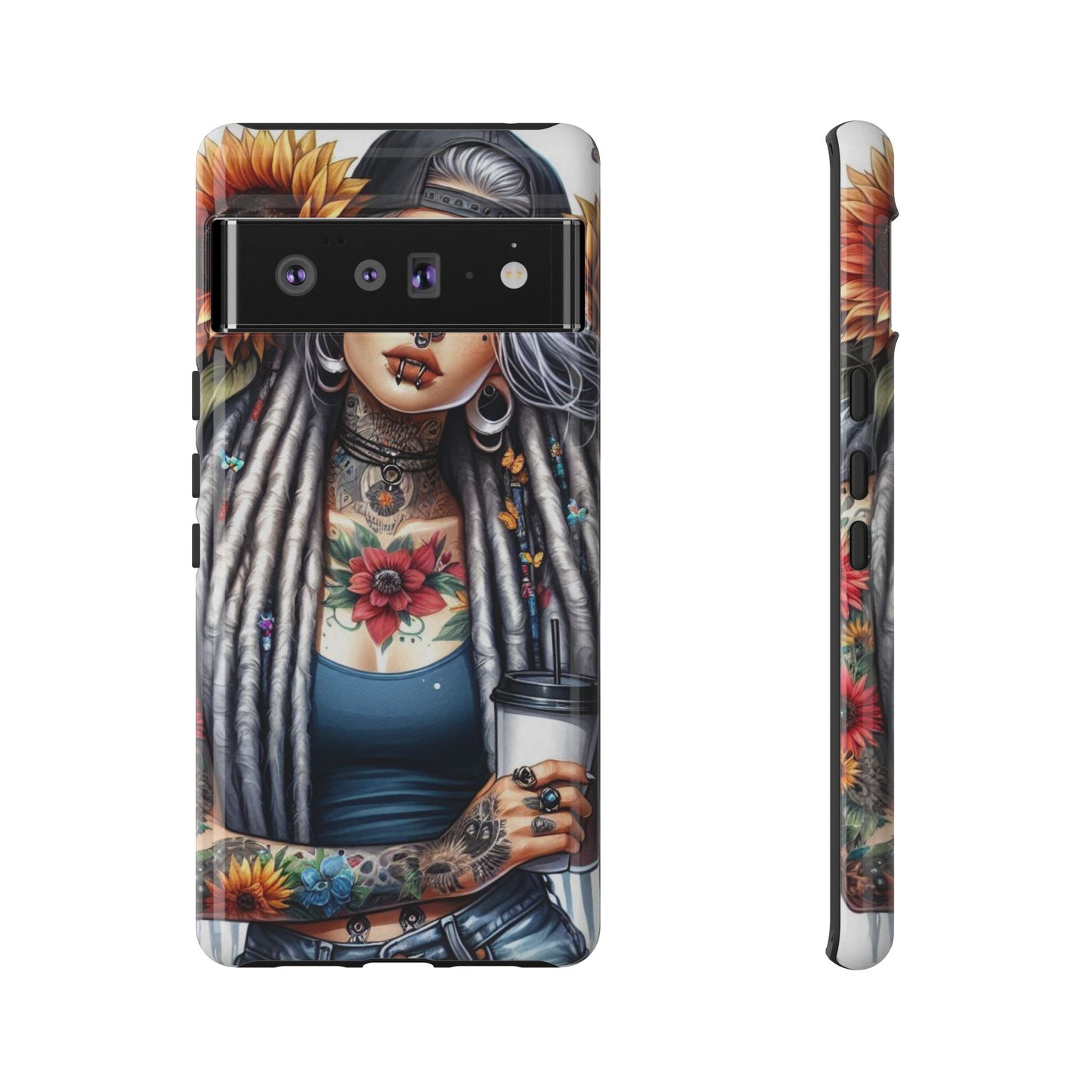 Sunflower Queen – Boho Rebel Tattoo Mobile Cover