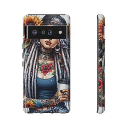 Sunflower Queen – Boho Rebel Tattoo Mobile Cover