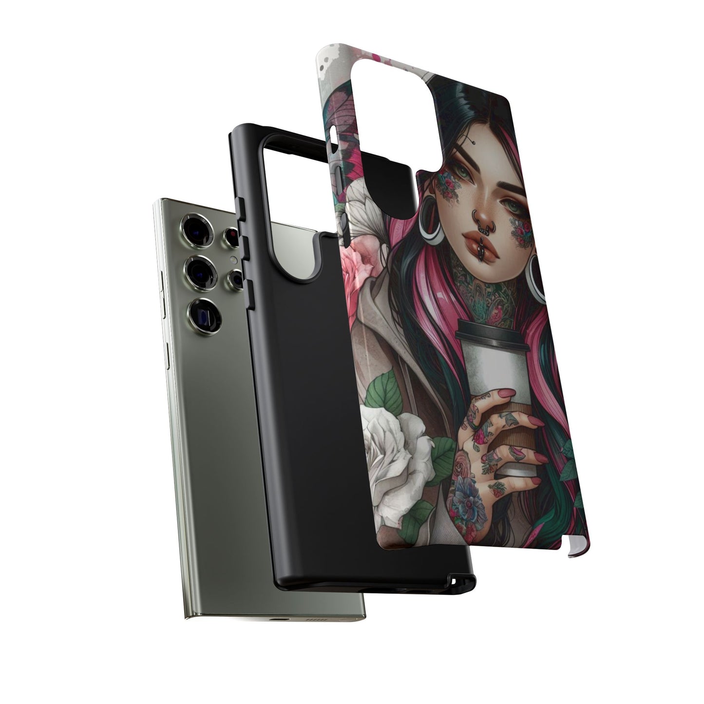 Tattooed Coffee Lover Art Mobile Case