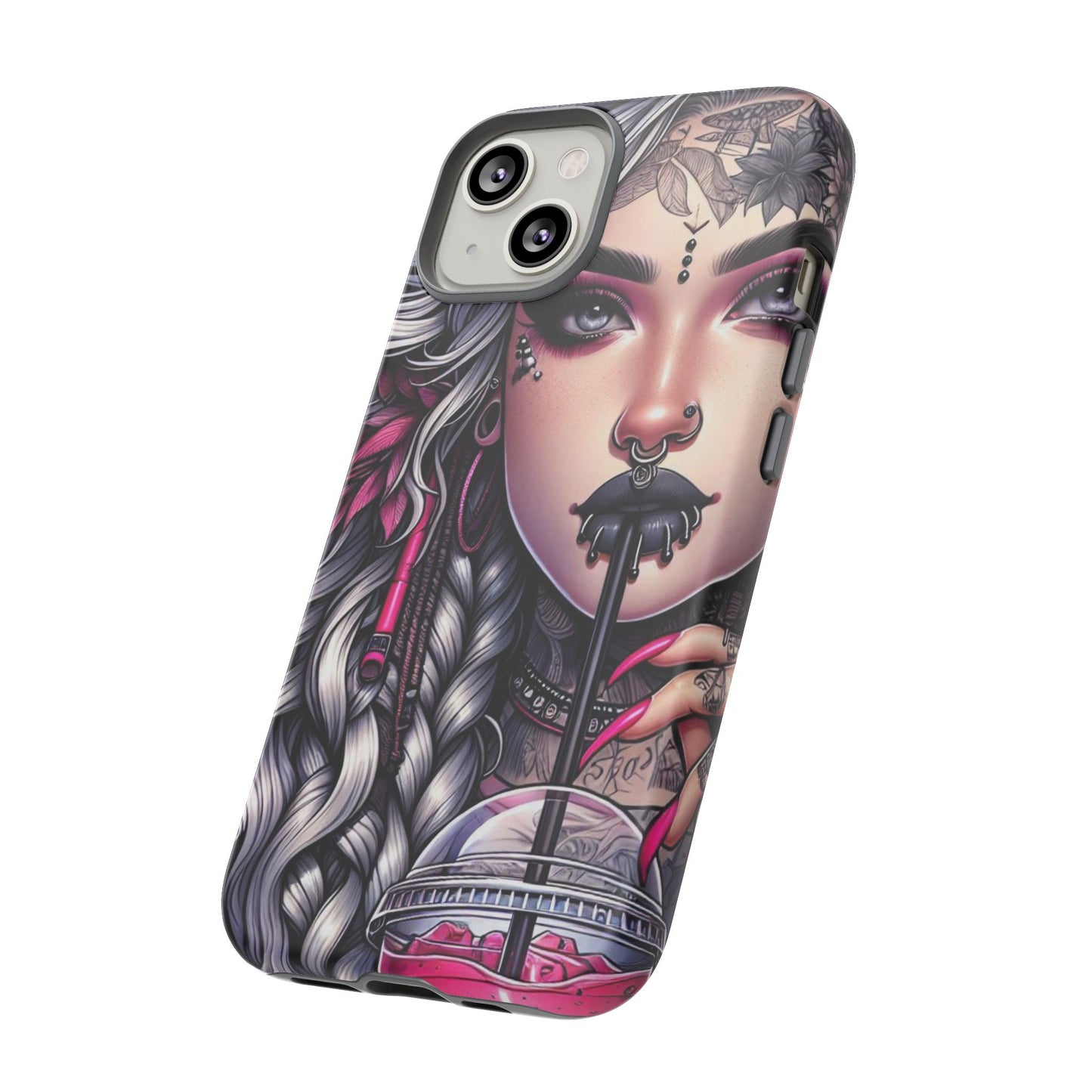 Icy Rebel – Silver Dreads & Edgy Street Chic Mobile Cover