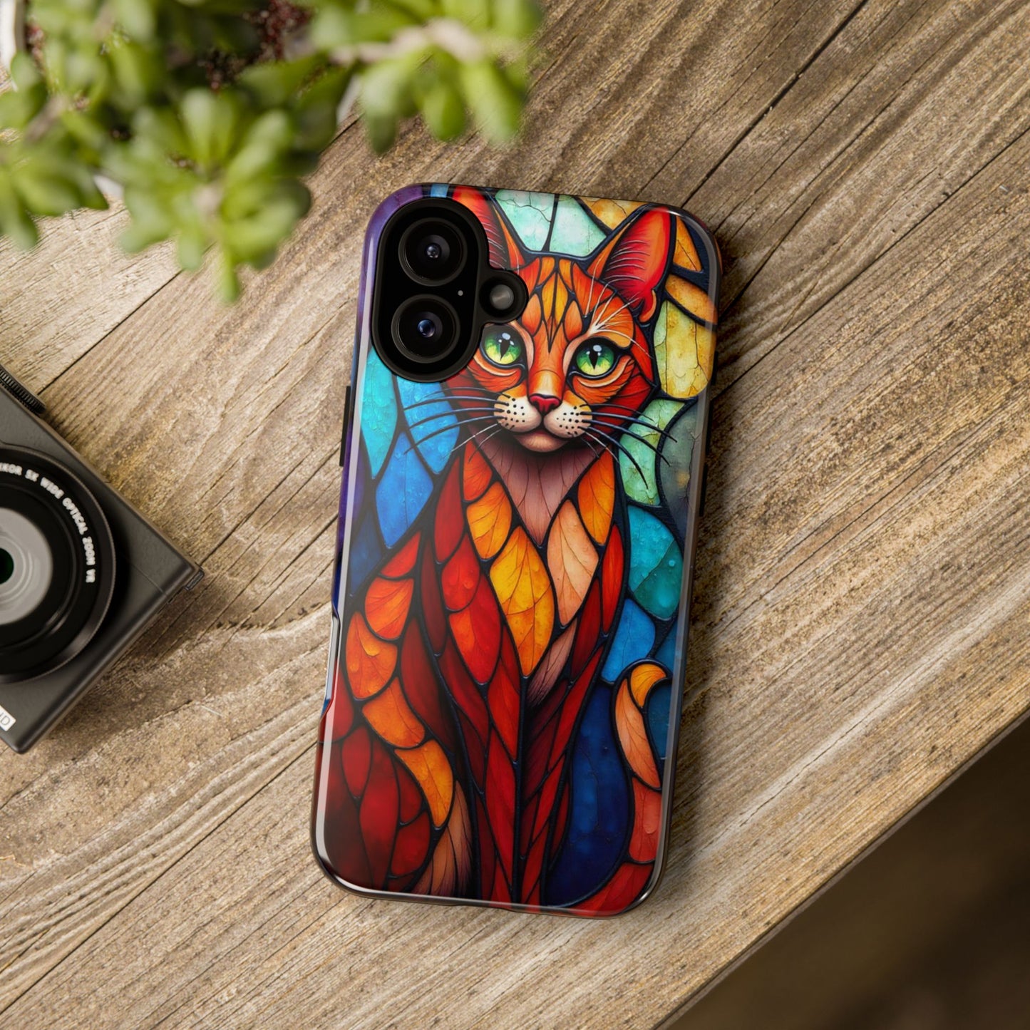 Geometric Cat: Colorful Abstract Portrait