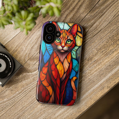 Geometric Cat: Colorful Abstract Portrait