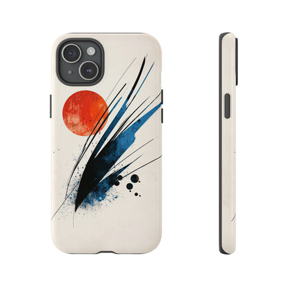 Zen Burst – Minimal Abstract Ink Stroke Phone Case for iPhone, Samsung & Pixel
