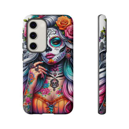 Sugar Skull Goddess – Día de los Muertos Floral Queen Mobile Cover
