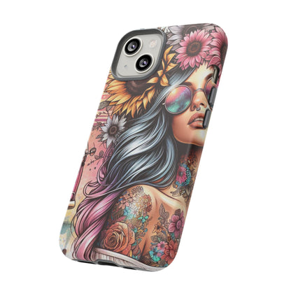 Retro Boho Wanderer – Sunflower Hippie Van Mobile Cover