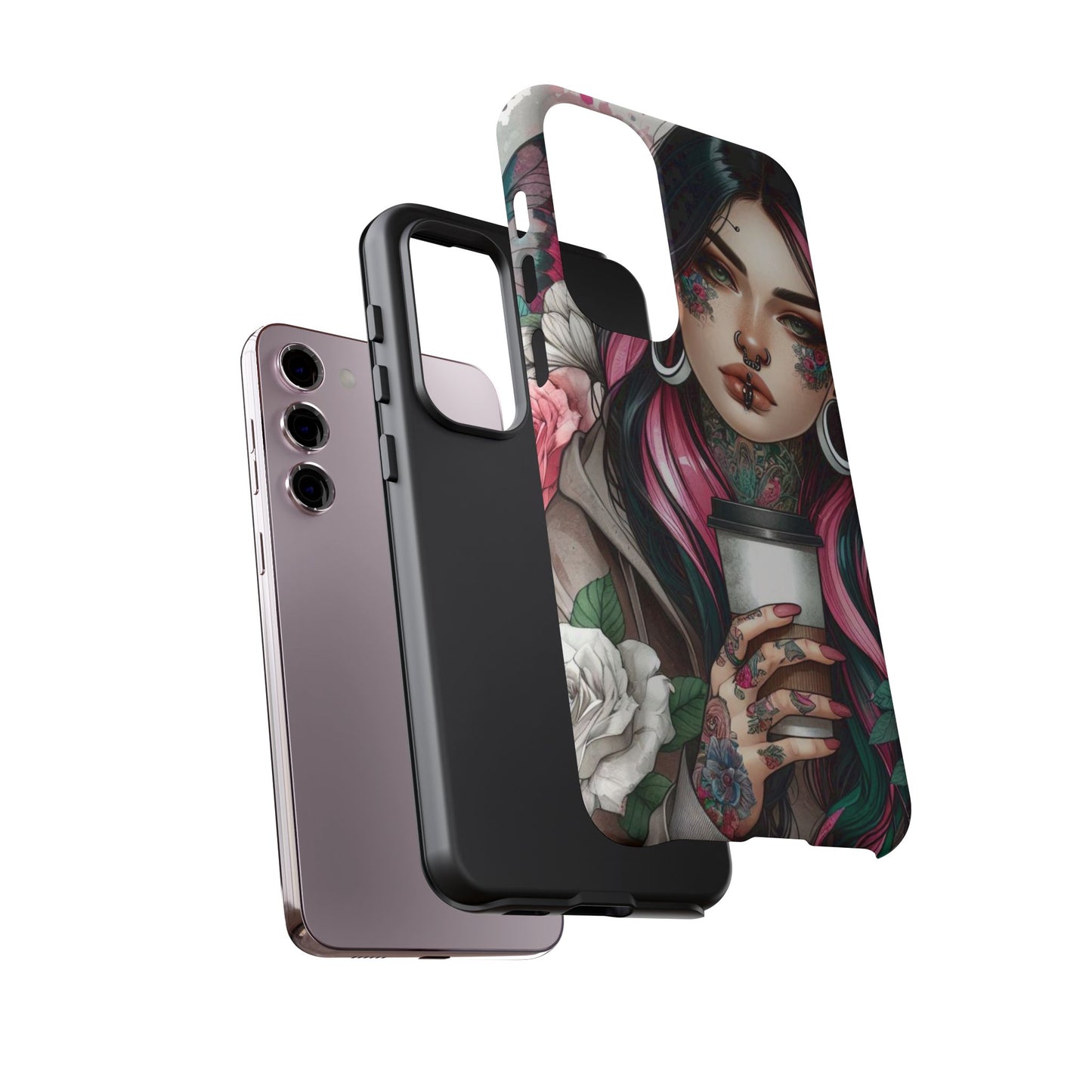 Tattooed Coffee Lover Art Mobile Case