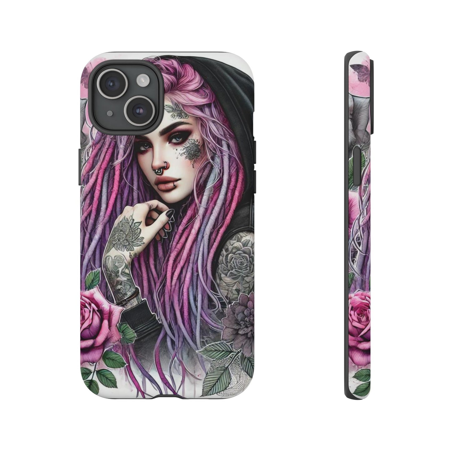 Gothic Rose Tattoo Art Mobile Case