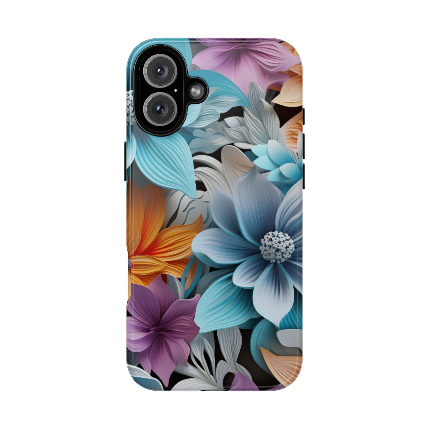 Elegant 3D Floral Bloom Mobile Case – Vivid & Artistic