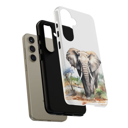 Safari Watercolor Elephant Mobile Cover – Artistic Wildlife Design
