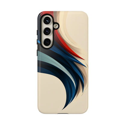 Crimson Flow – Abstract Motion Phone Case for iPhone, Samsung & Pixel