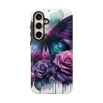 Mystic Bloom – Vibrant Butterfly & Rose Art Mobile Cover