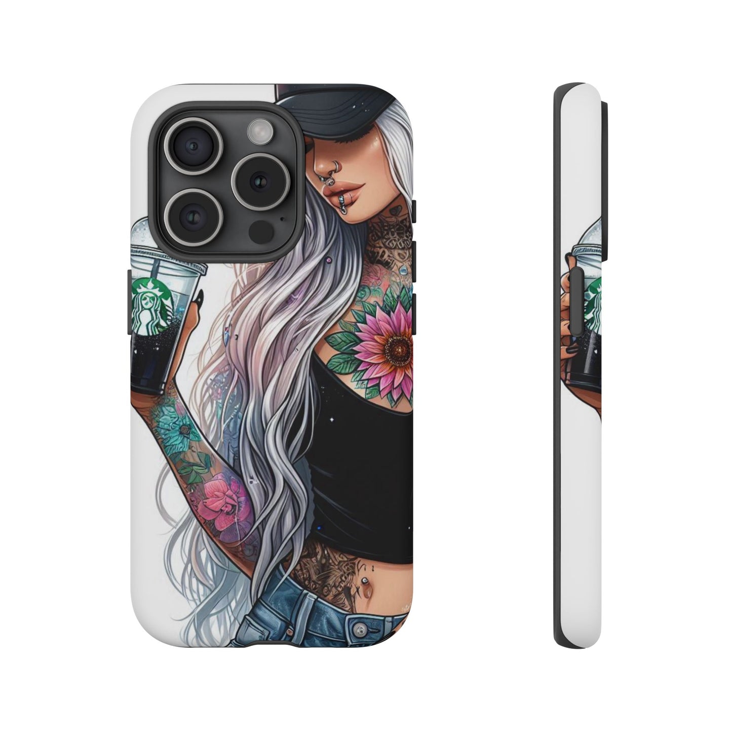 Tattooed Coffee Queen – Edgy Urban Aesthetic Mobile Cover