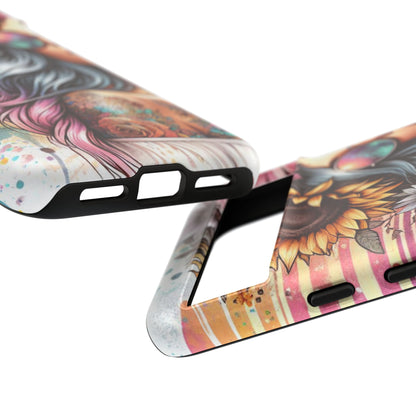 Retro Boho Wanderer – Sunflower Hippie Van Mobile Cover