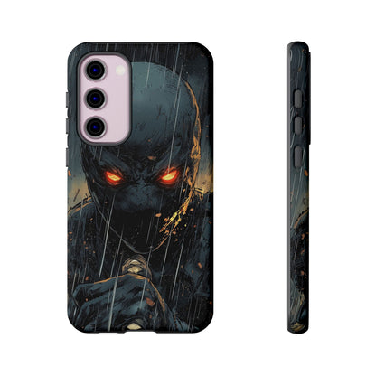 Shadowblade Vengeance | Dark Comic Assassin in the Rain Phone Case for iPhone, Samsung & Pixel