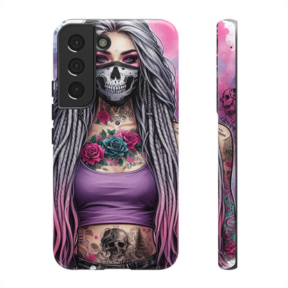 Shadow Rebel – Gothic Dreadlocks & Skull Mask Mobile Cover