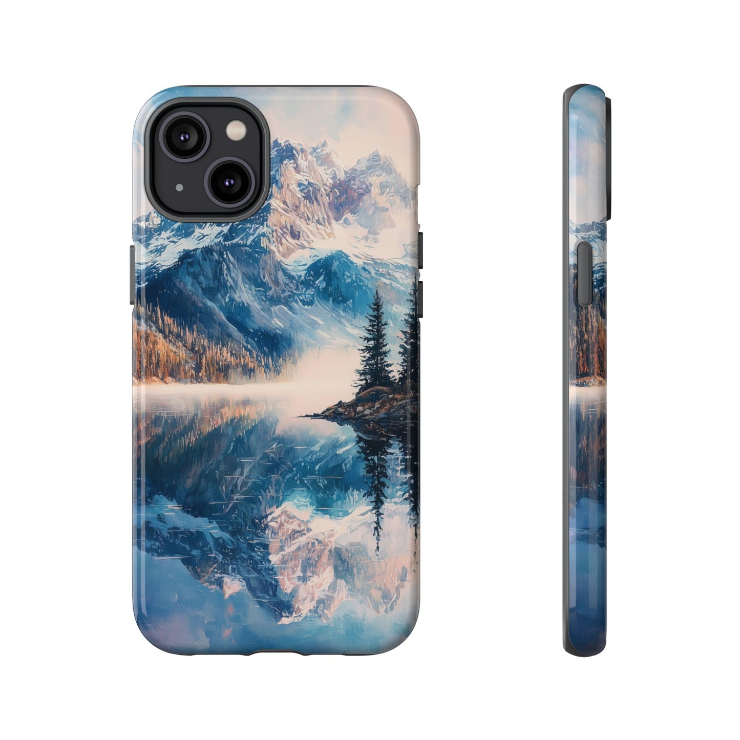 Mountain Lake Reflection Phone Case – Tranquil Nature Vibes for iPhone, Pixel & Samsung