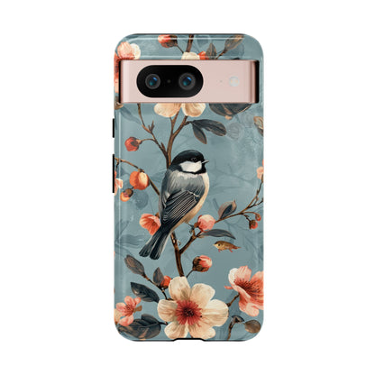Floral Bird Phone Case - Elegant Nature-Inspired Cover for iPhone, Samsung & Google Pixel