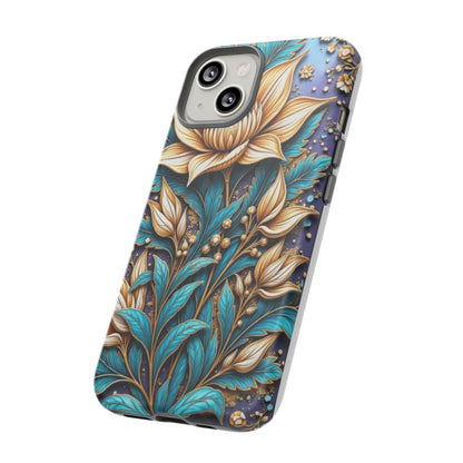 Golden Chrysanthemum: Floral Stained Glass Masterpiece