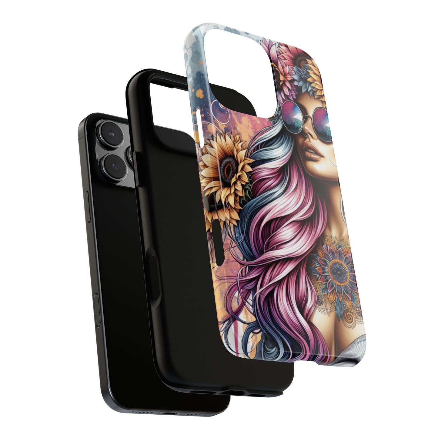 Bohemian Sunflower Queen – Retro Floral Fantasy Mobile Cover