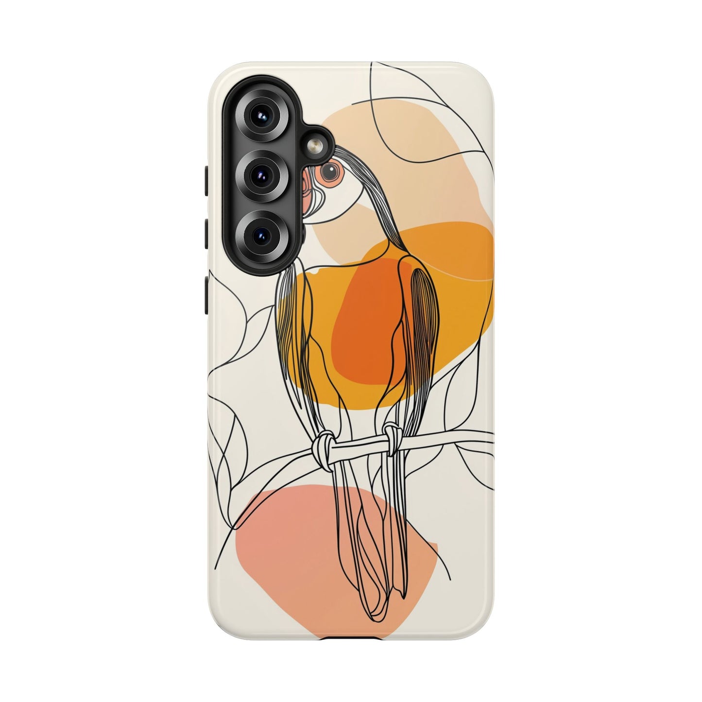 Tropical Lines: Abstract Toucan Art Phone Case for iPhone, Samsung & Pixel
