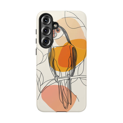 Tropical Lines: Abstract Toucan Art Phone Case for iPhone, Samsung & Pixel