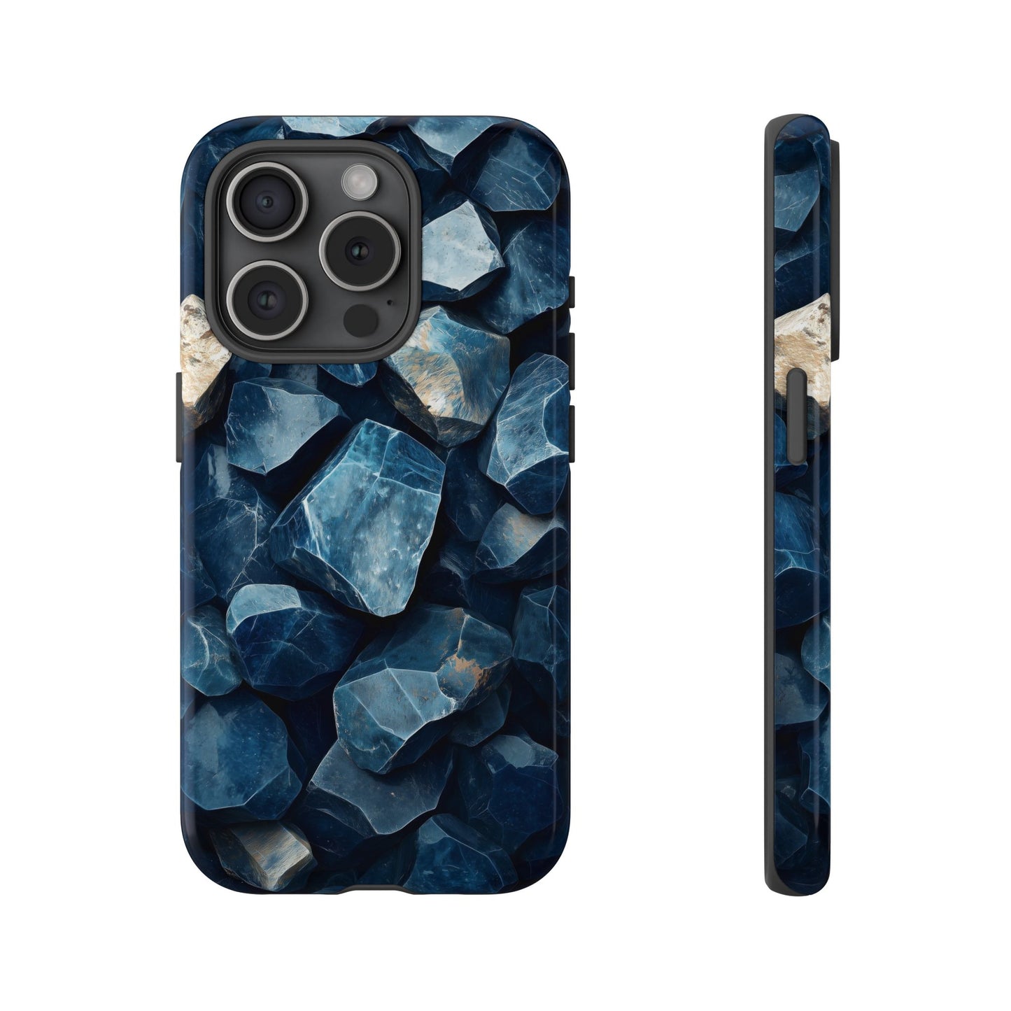 Mystic  Blue Crystals Print Phone Case for iPhone, Google Pixel, Samsung